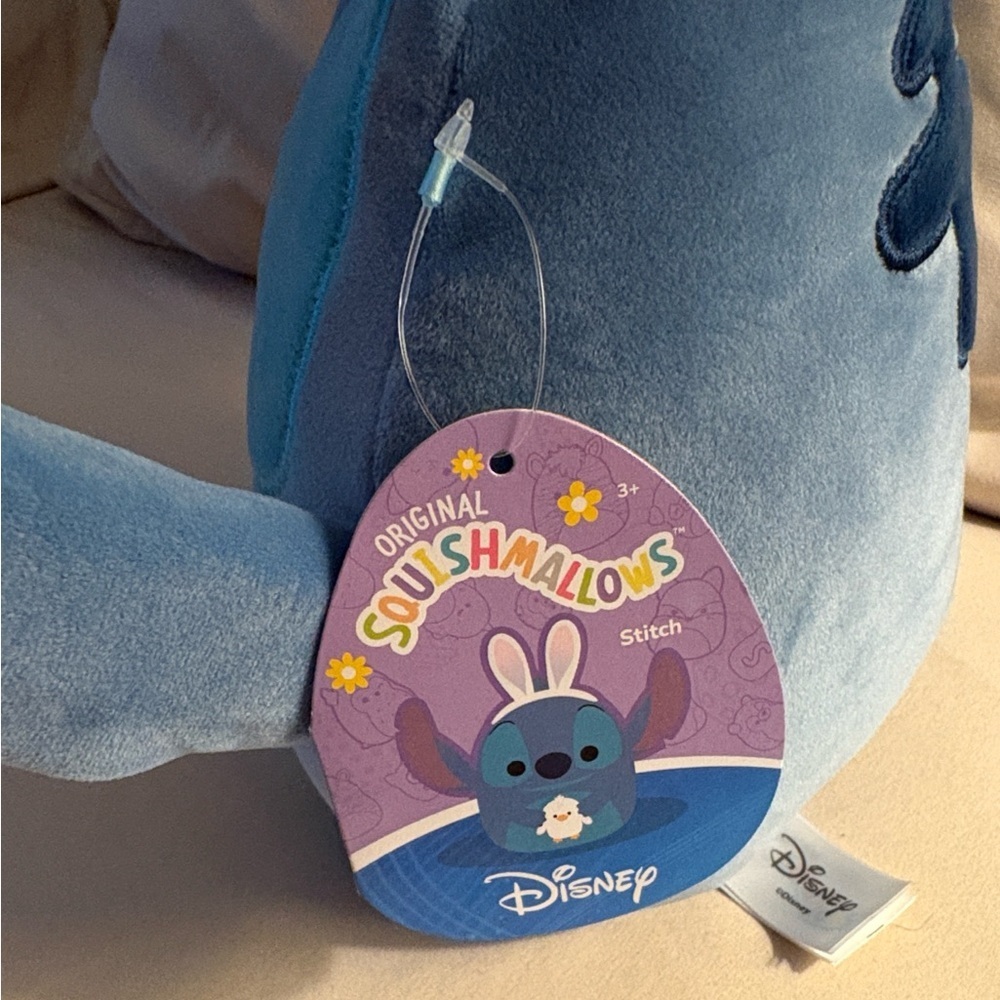 NWT Disney Squishmallows Easter Bunny Stitch 2024 Holiday Plush Toy 9" - Picture 10 of 13